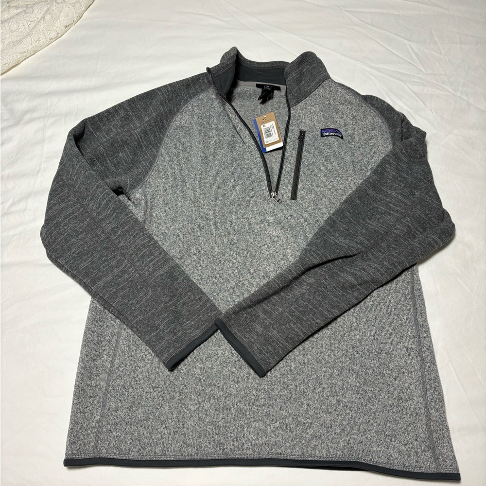 Men's Patagonia Gray Half-Zip Sweater